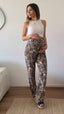 Pantalón palazzo maternal New York animal print - Trenda