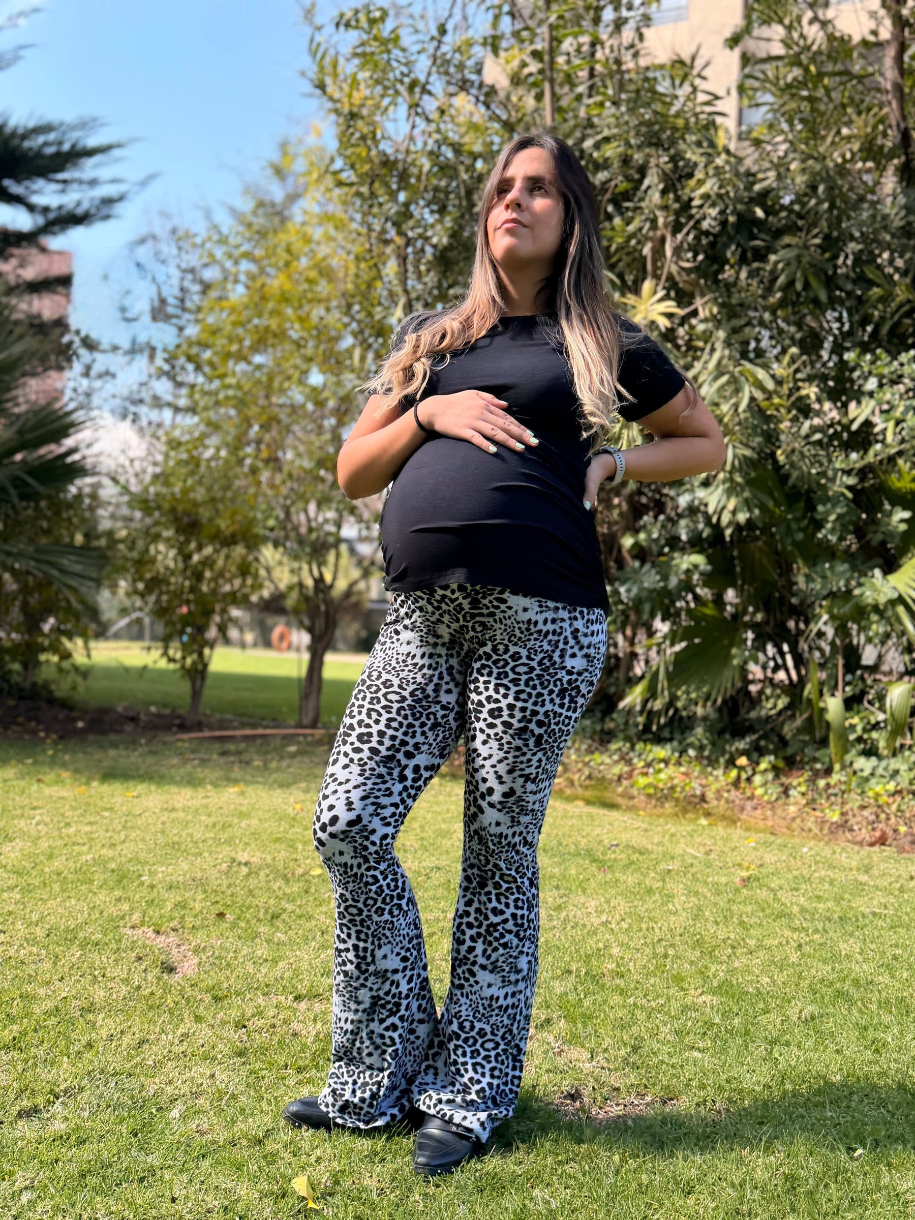 Calza maternal Flare animal print gris