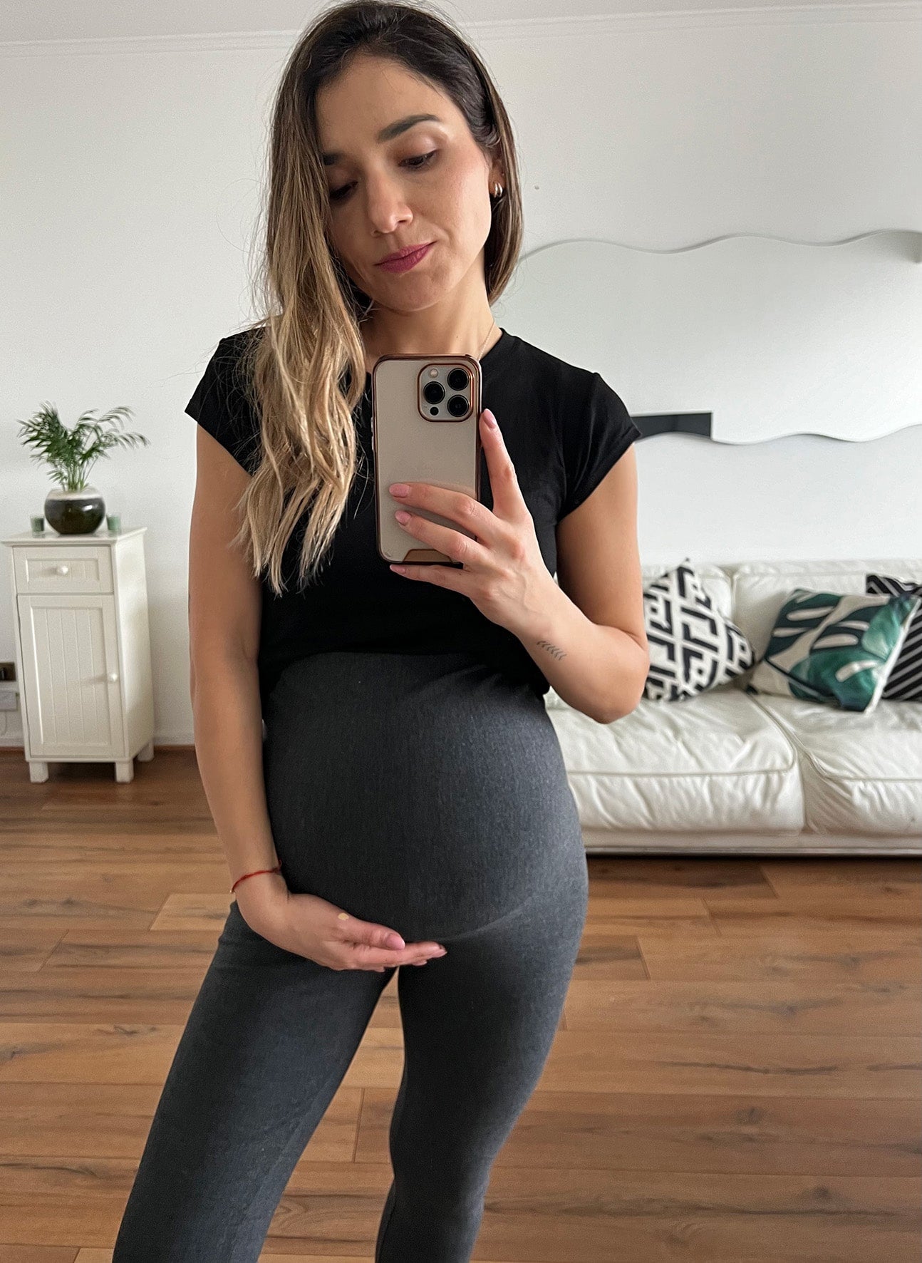 Calza maternal MOM gris marengo