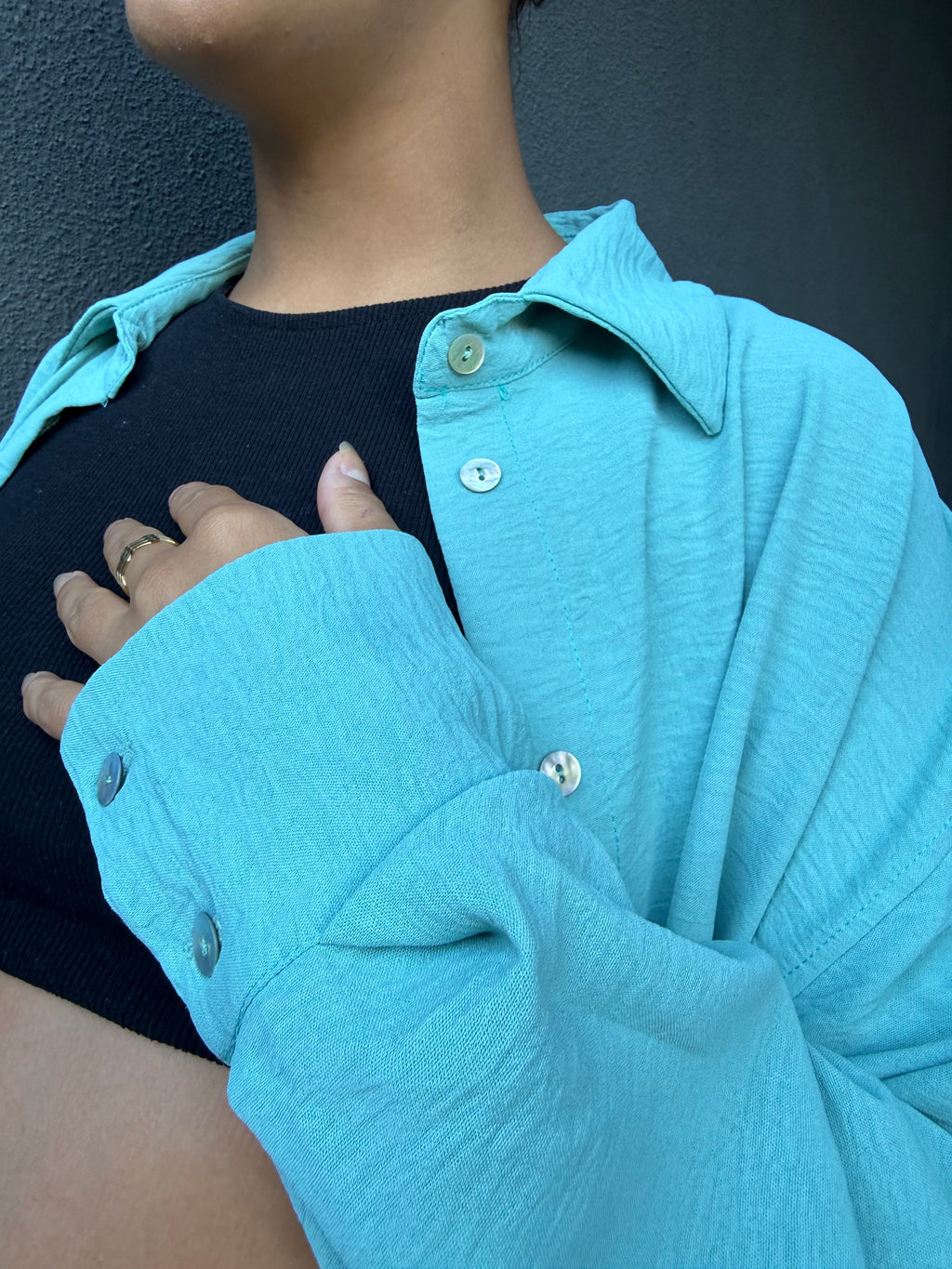 Blusa embarazo y lactancia Mallorca verde