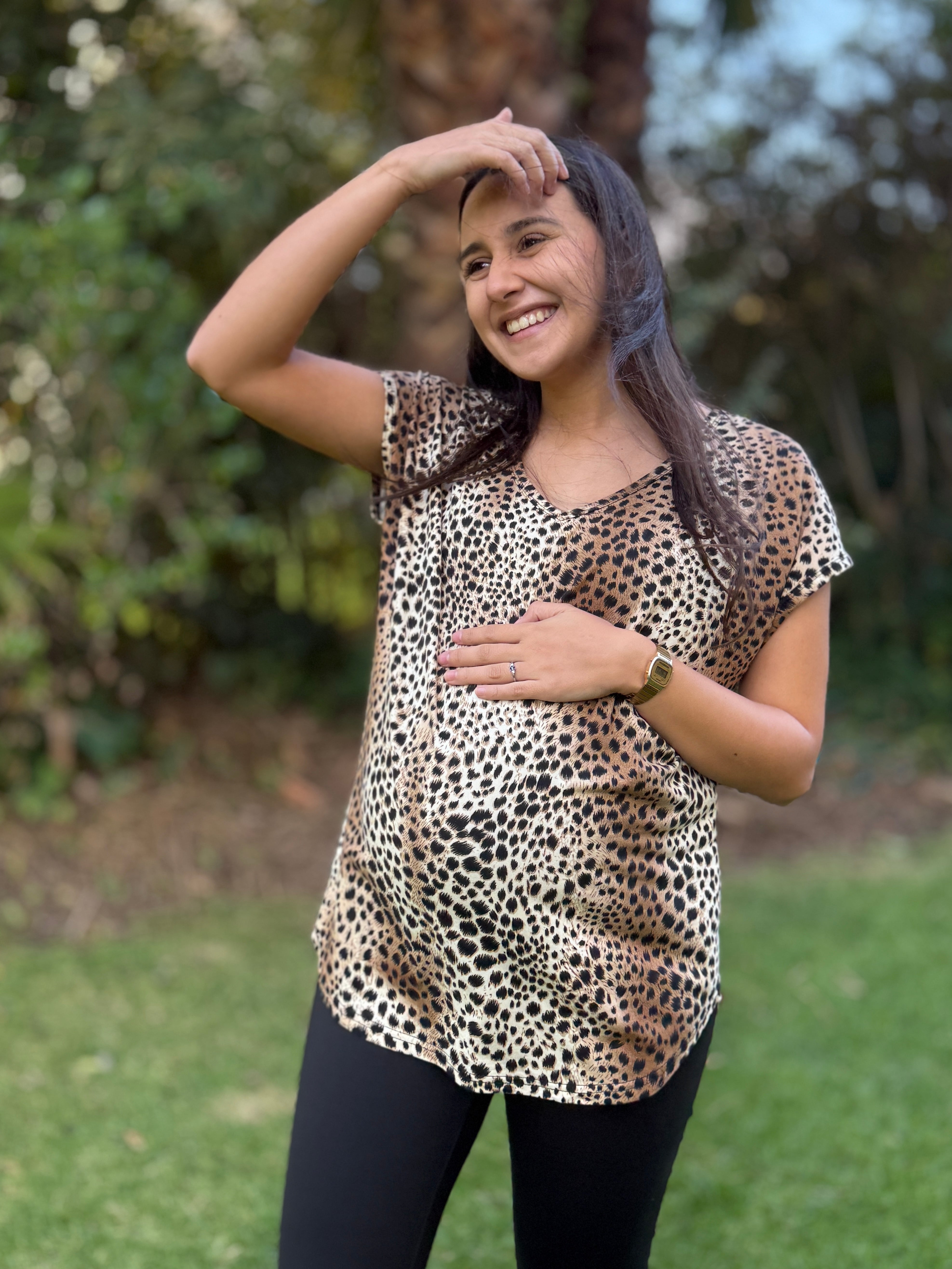 Polera maternal Cairo chita Imagen principal del producto