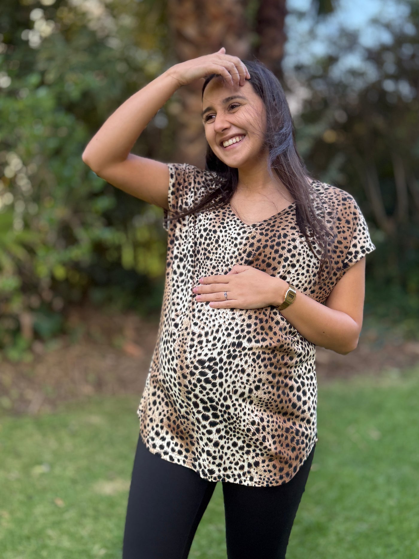 Polera maternal Cairo chita