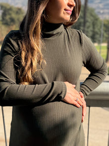 Vestido maternal Niza canuton verde militar