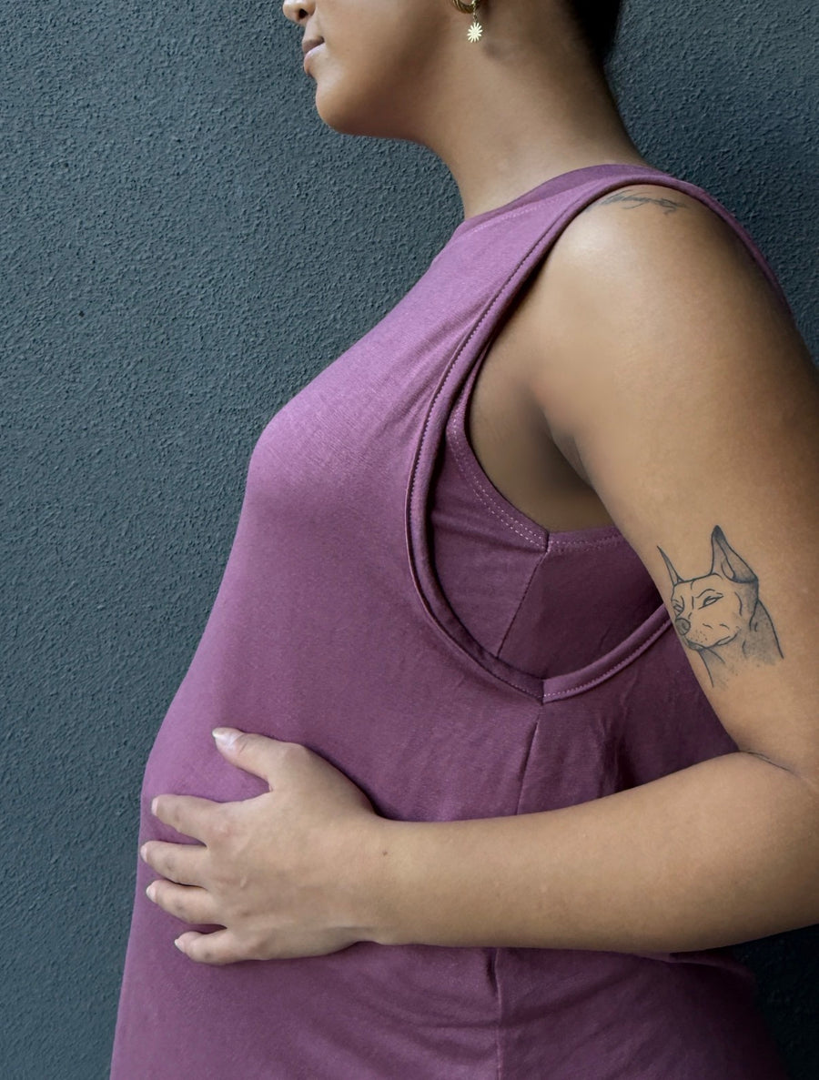 Polera maternal y lactancia Praga rosa rubor