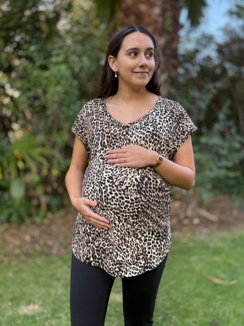 Polera maternal Cairo leopardo