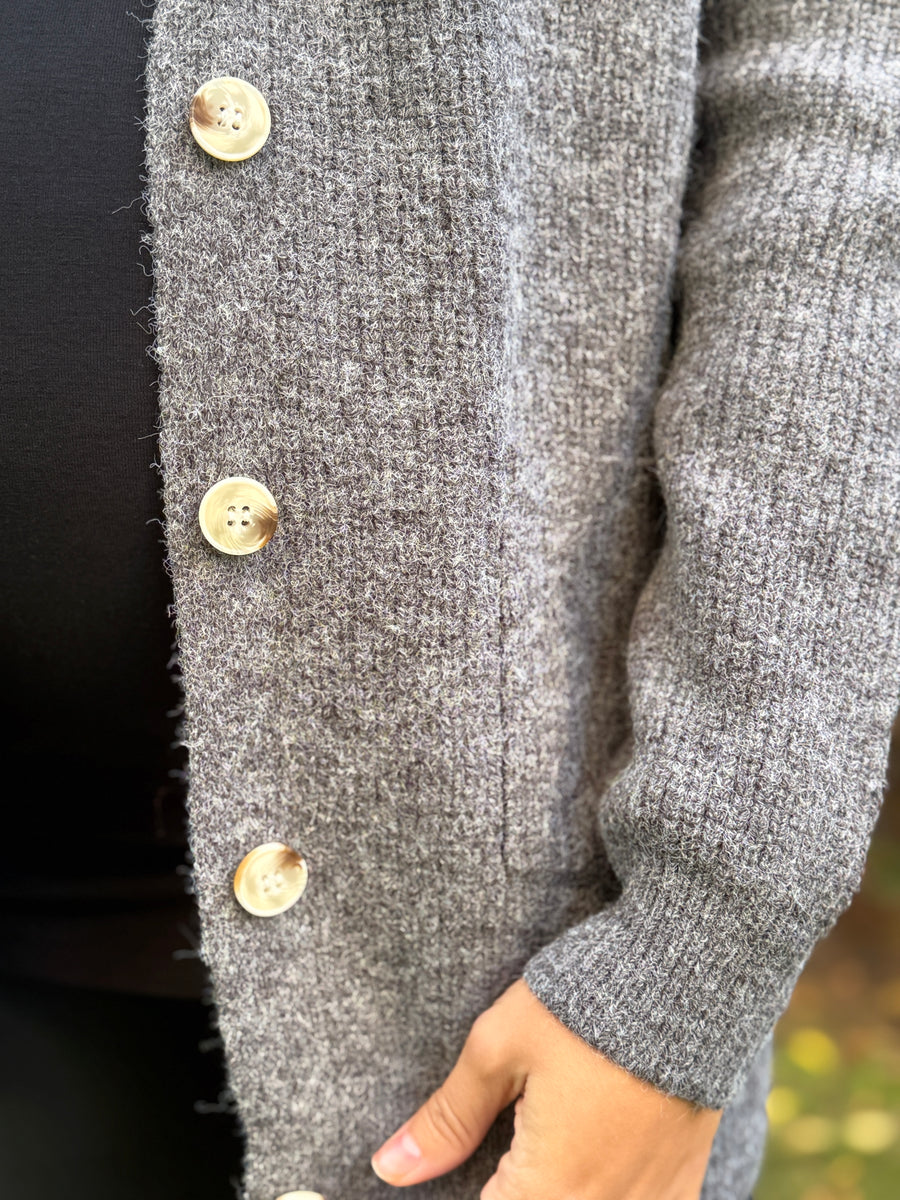 Cardigan maternal Seoul tejido gris marengo