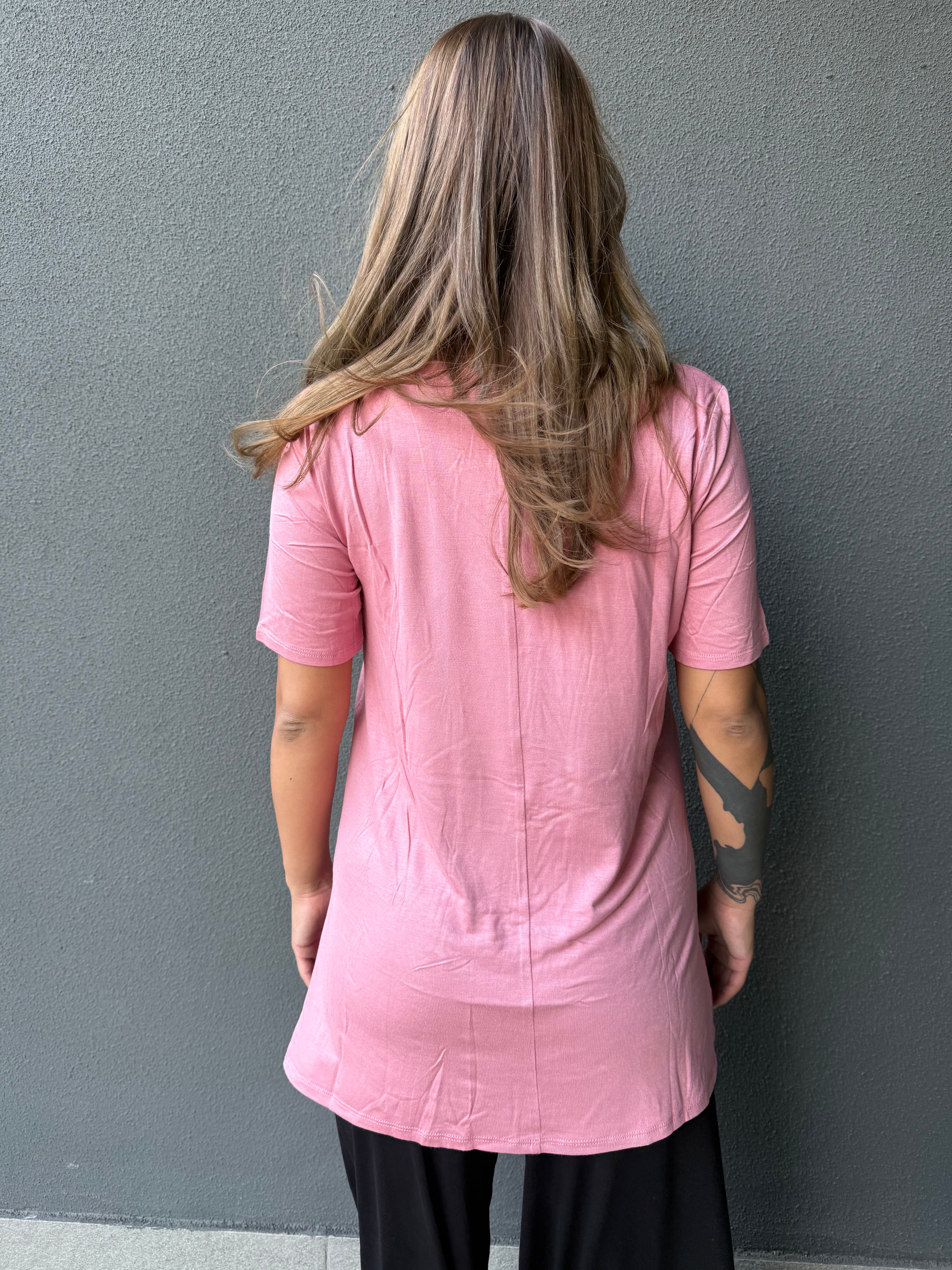 Polera remeron maternal rosada