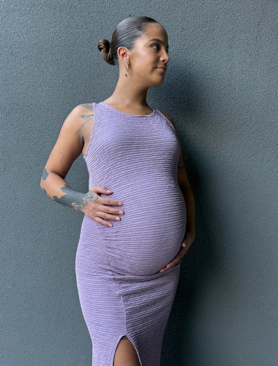 Vestido maternal Dublín lila