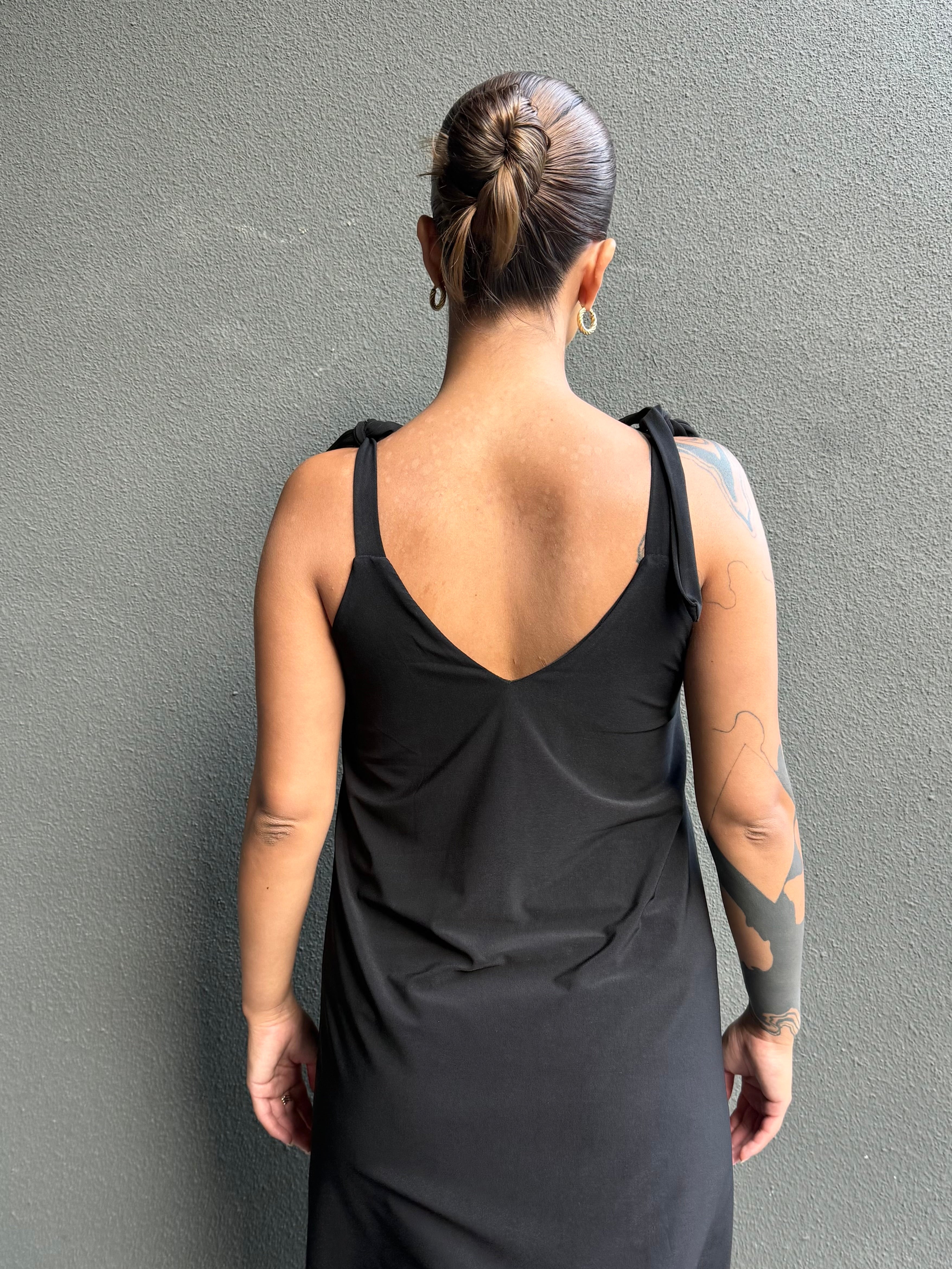 Vestido maternal embarazo y lactancia Santorini negro