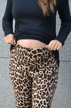 Pantalón flare maternal Tokio, leopardo
