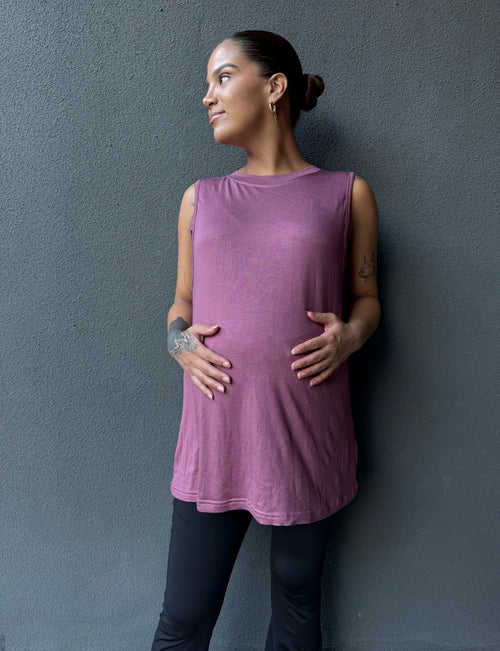 Polera maternal y lactancia Praga rosa rubor
