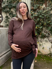 Polera Maternal Santander manga larga Chocolate