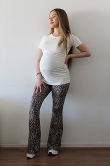 Calza maternal flare animal print beige