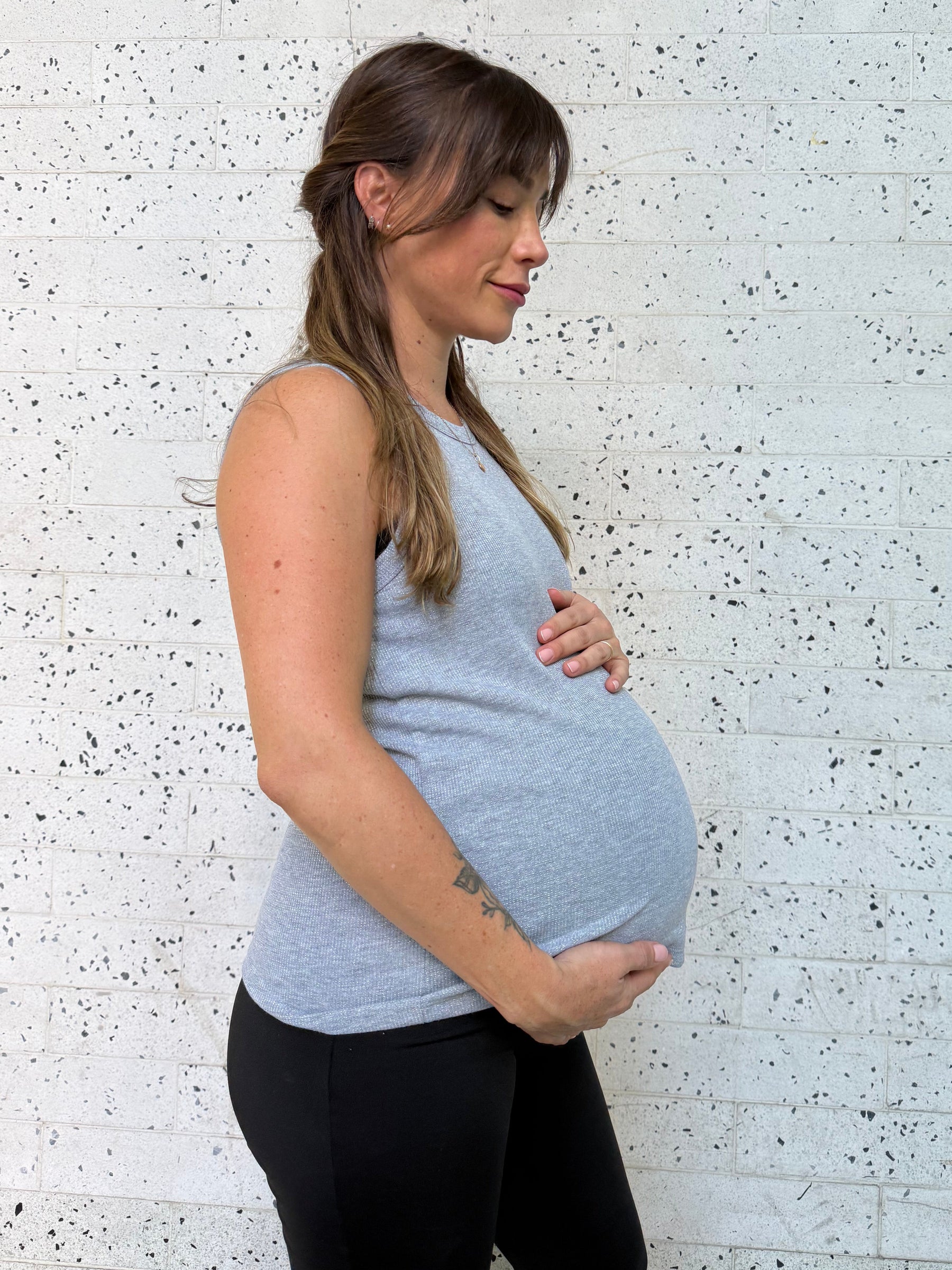 Polera maternal Milán gris