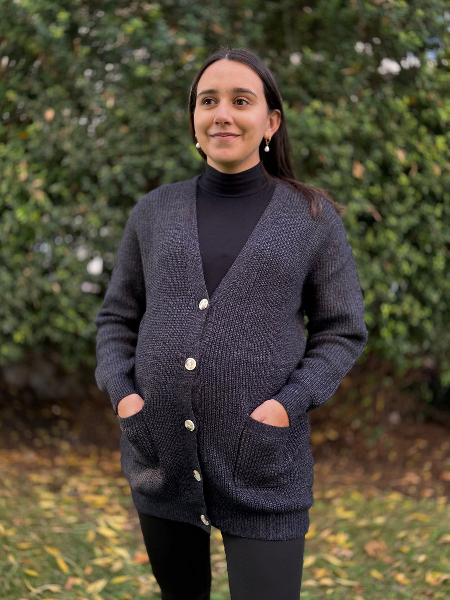 Cardigan maternal Seoul tejido azul marino