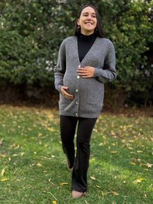 Cardigan maternal Seoul tejido gris marengo
