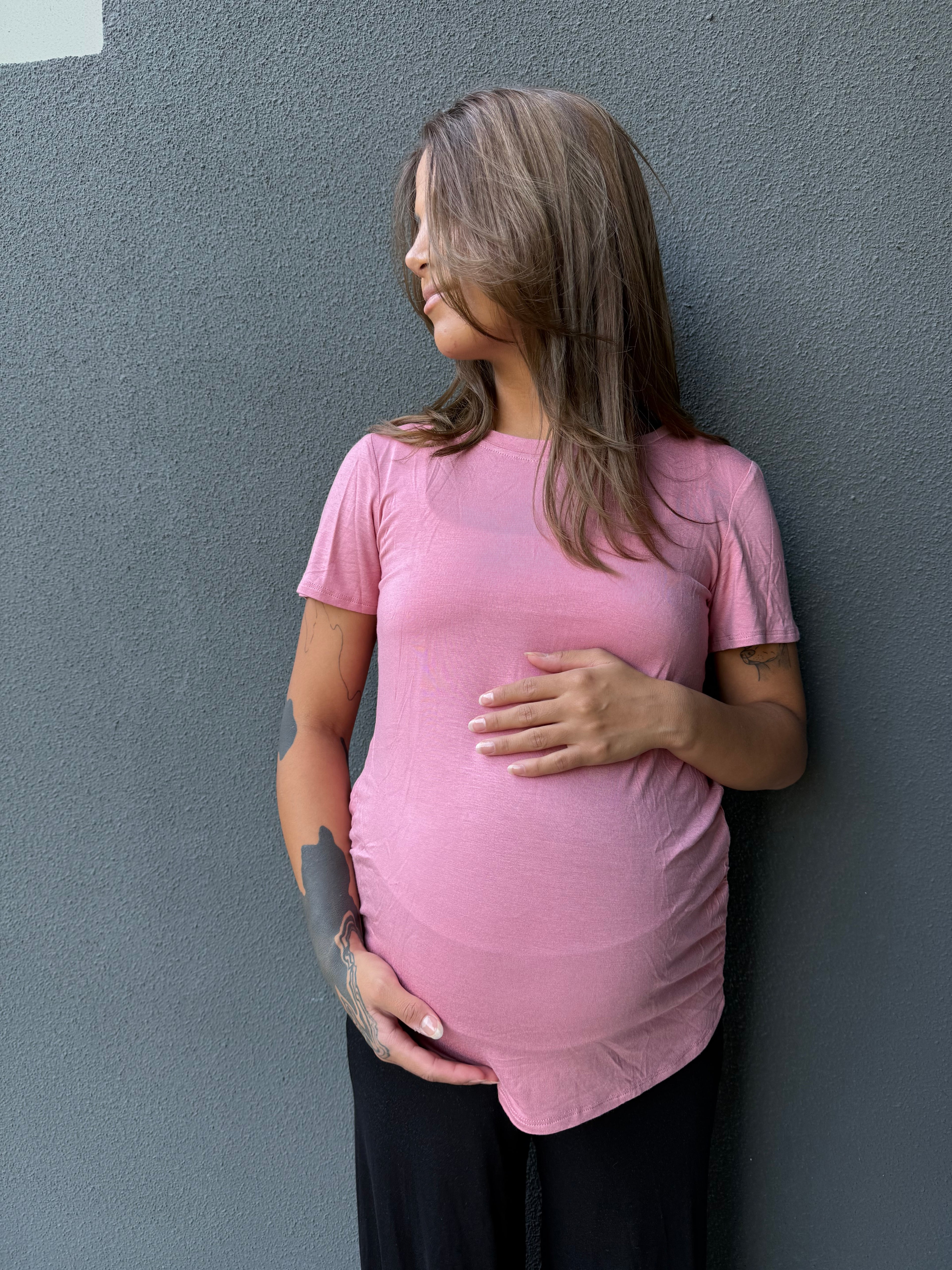 Polera maternal Mom rosa