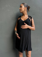 Vestido maternal embarazo y lactancia Santorini negro