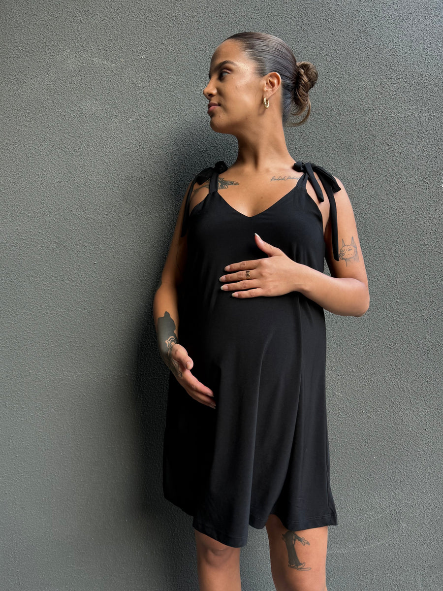 Vestido embarazo y lactancia Santorini negro