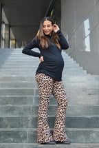 Pantalón flare maternal Tokio, leopardo
