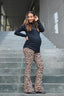 Pantalón flare maternal Tokio, leopardo