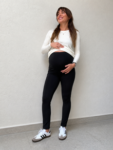 Calza maternal pitillo negra