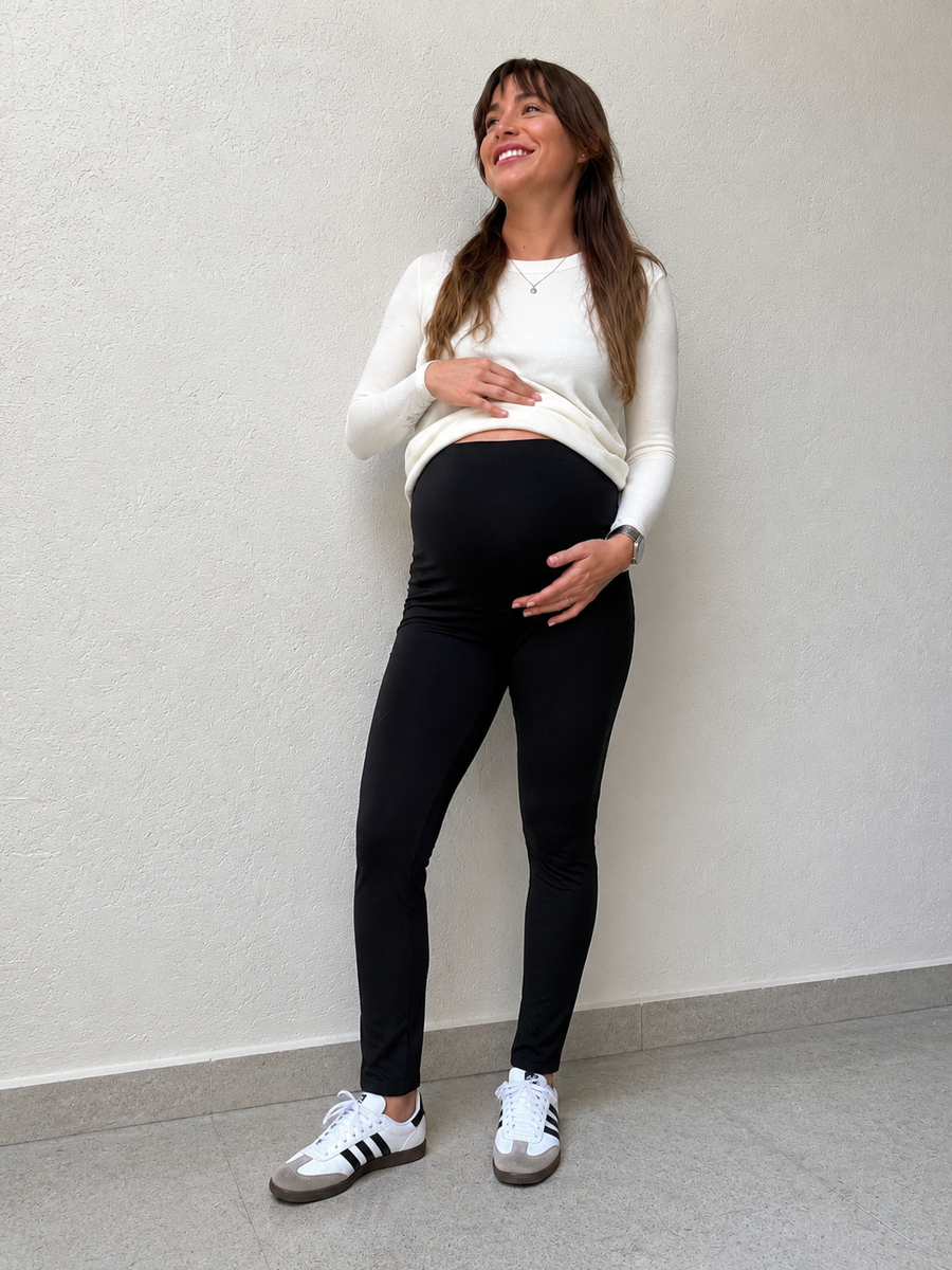 Calza maternal pitillo negra