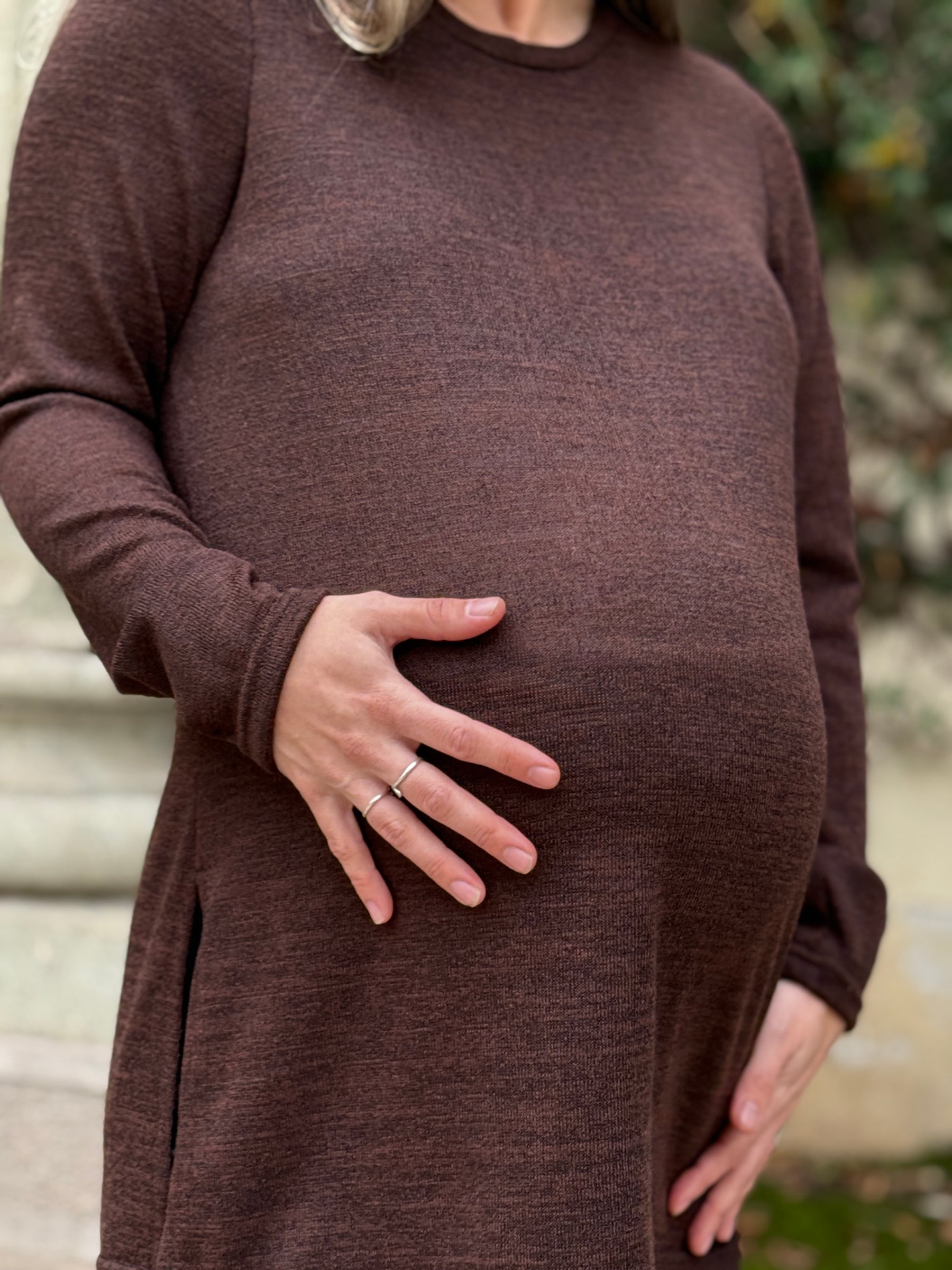 Polera Maternal Santander manga larga Chocolate