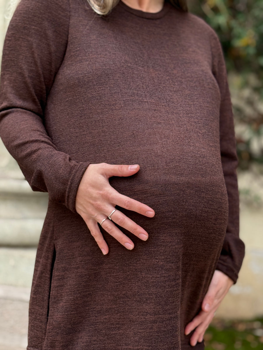 Polera Maternal Santander manga larga Chocolate