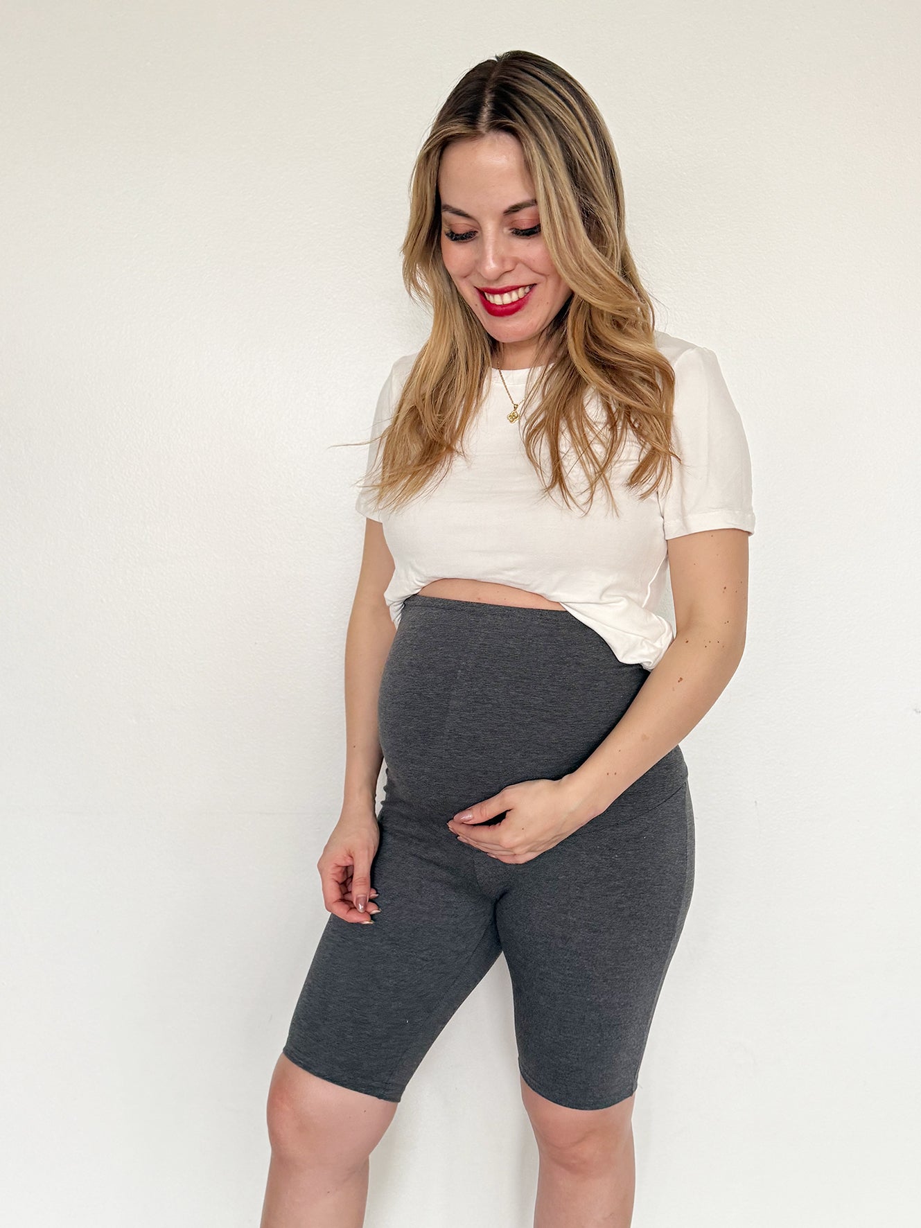 Calza Biker maternal marengo - Trenda 