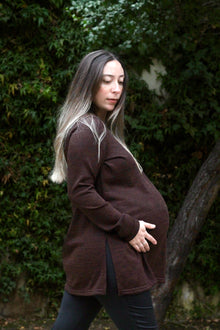 Polera Maternal Santander manga larga Chocolate