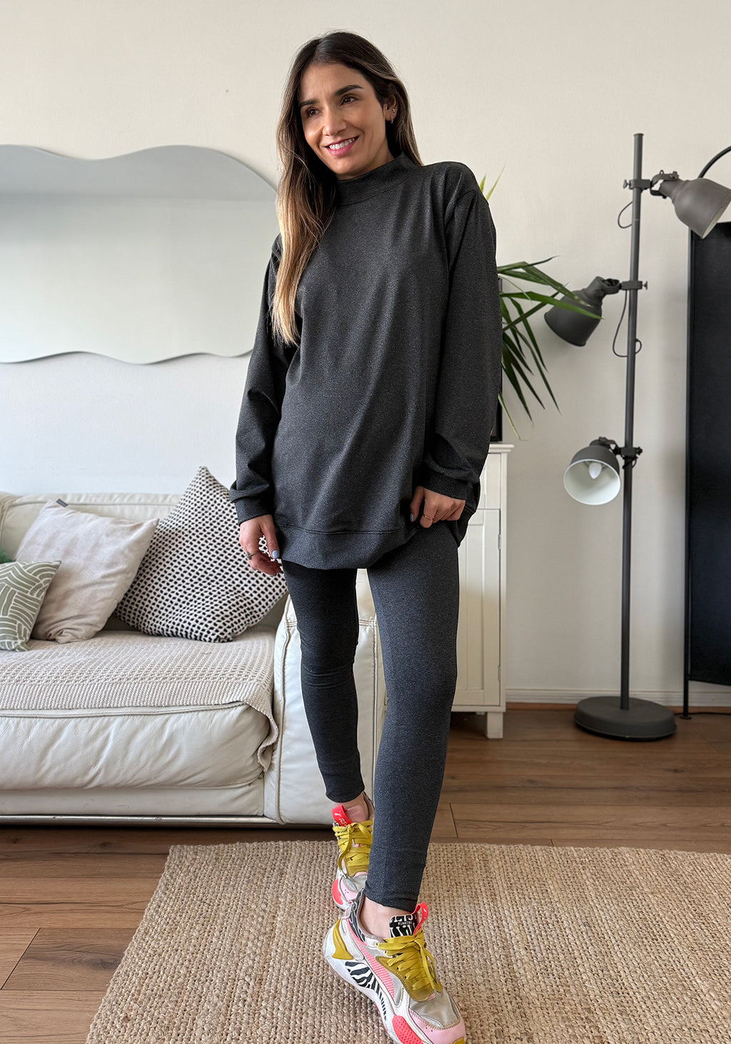 Calza maternal suplex gris marengo - Trenda 