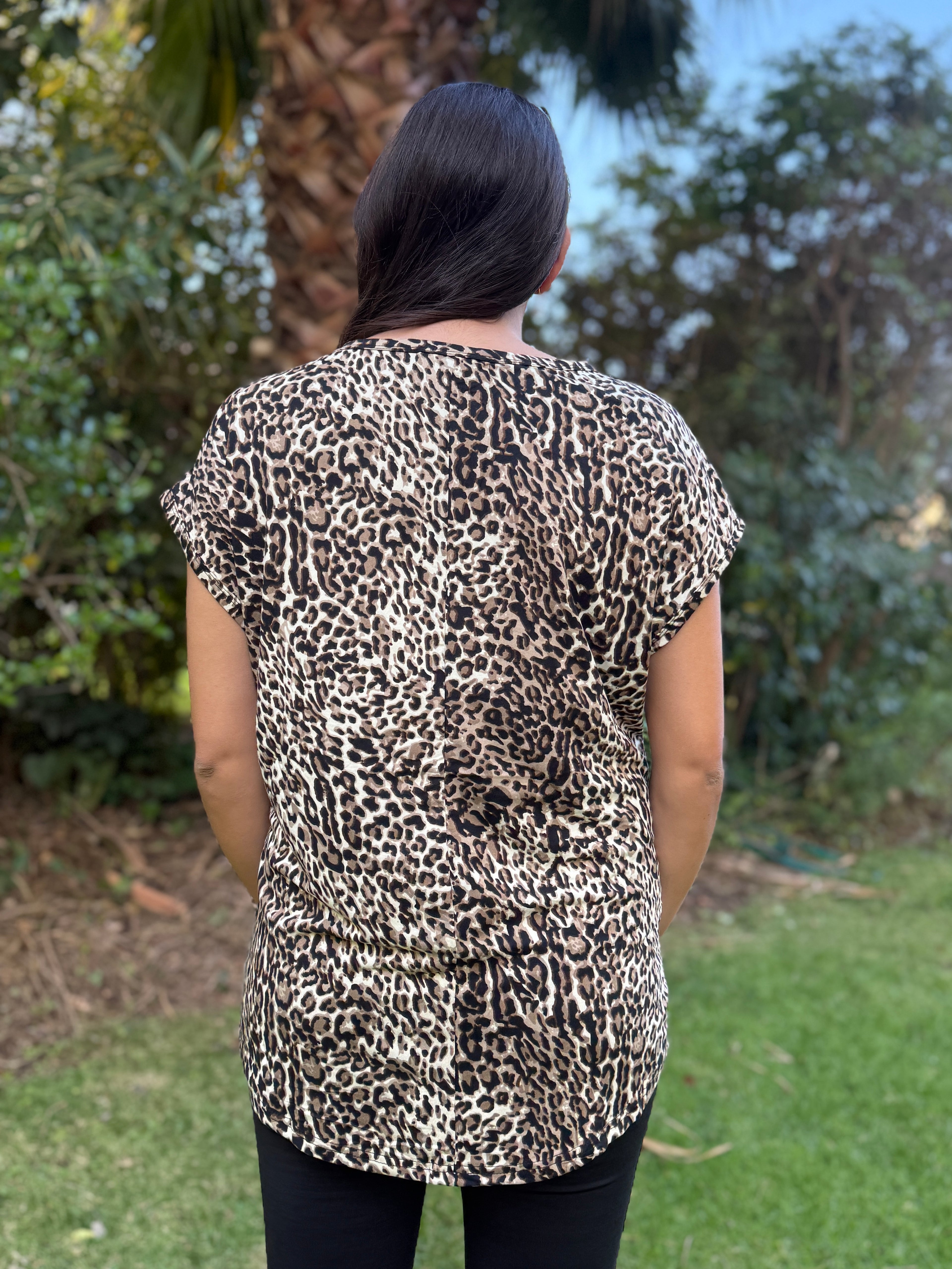 Polera maternal Cairo leopardo