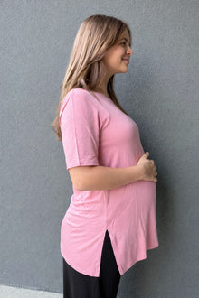 Polera remeron maternal rosada