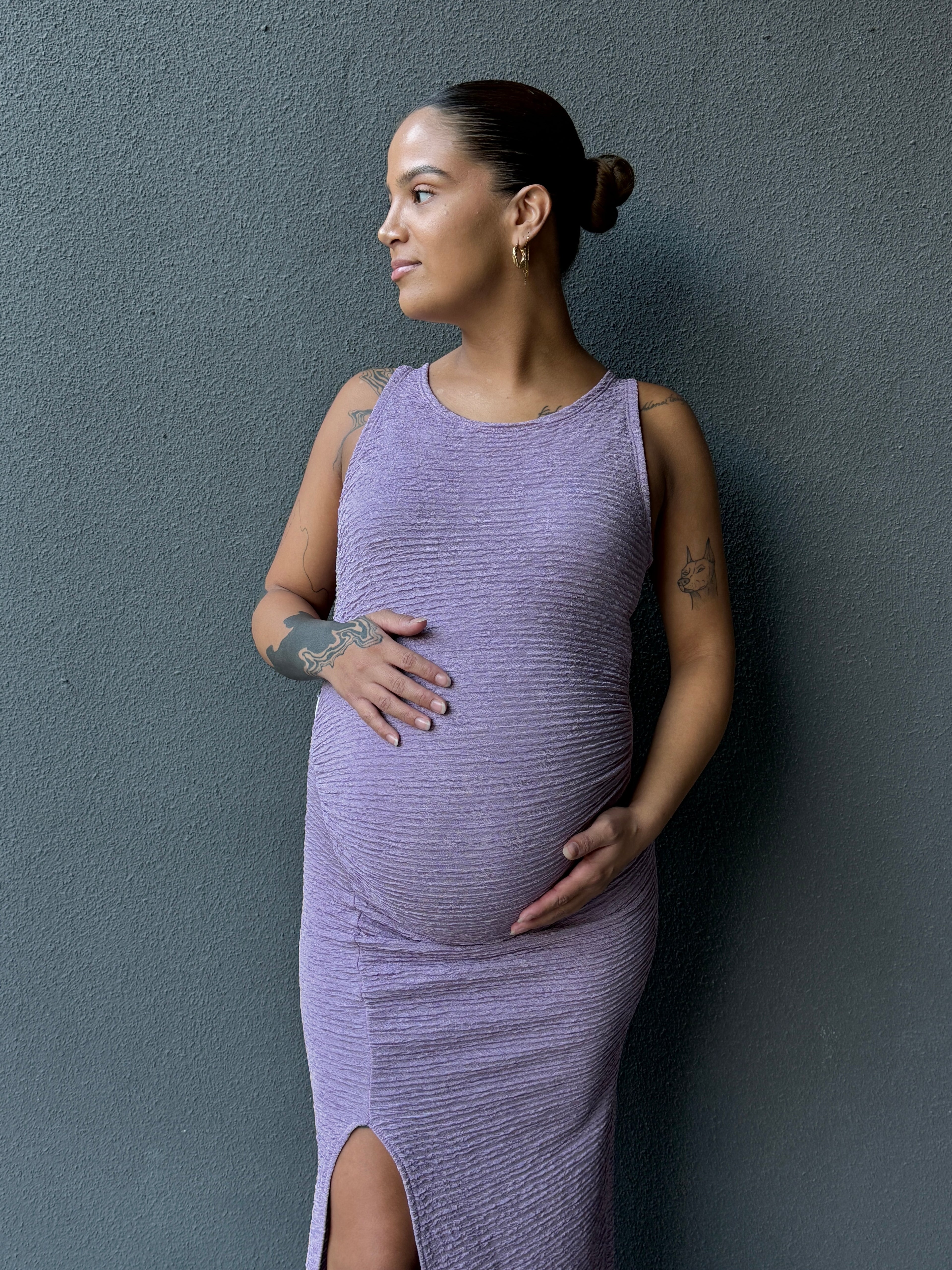 Vestido maternal Dublín lila