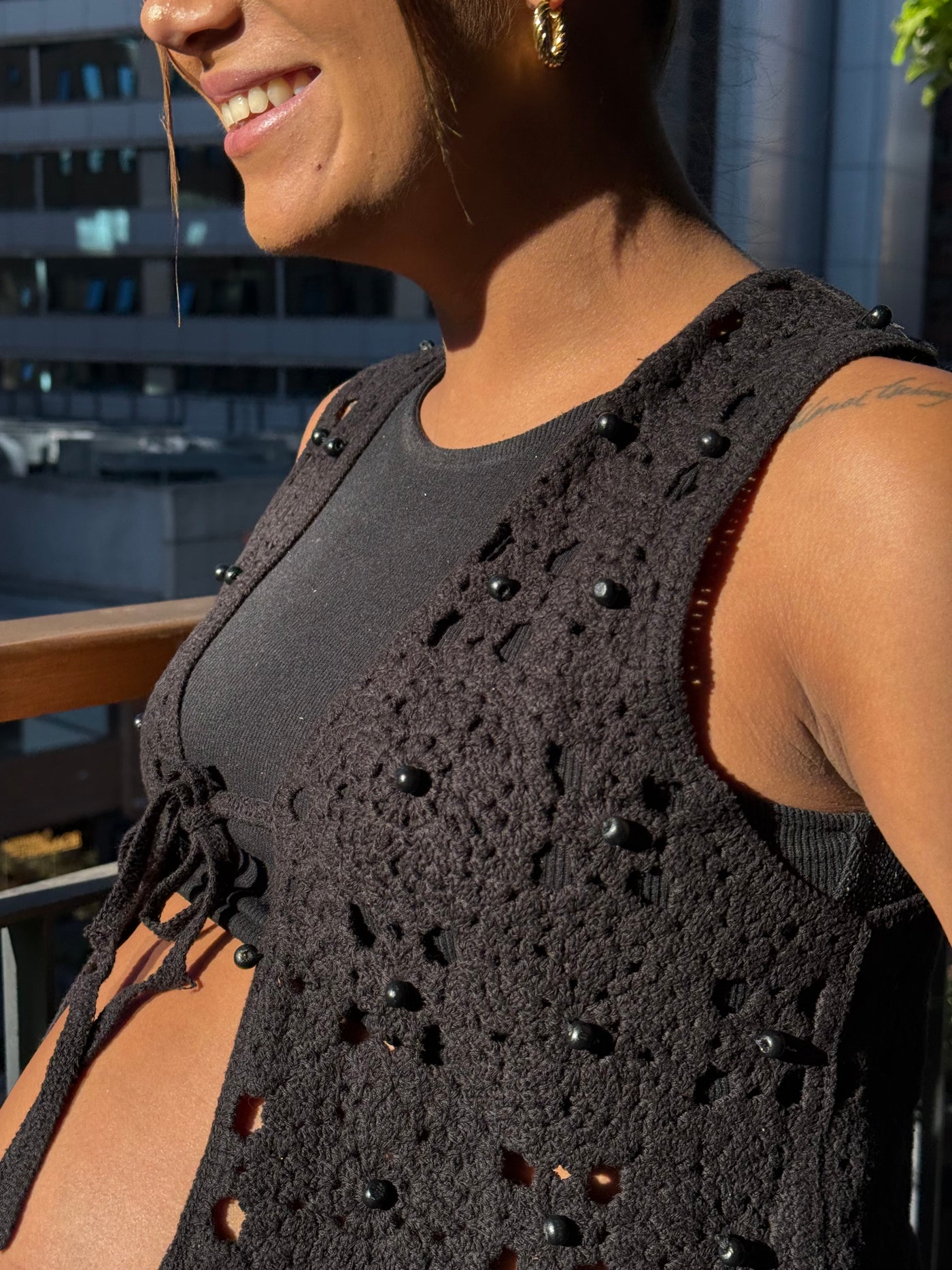 Gillet tejido Río negro