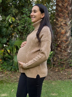 Sweater maternal Aspen Camel
