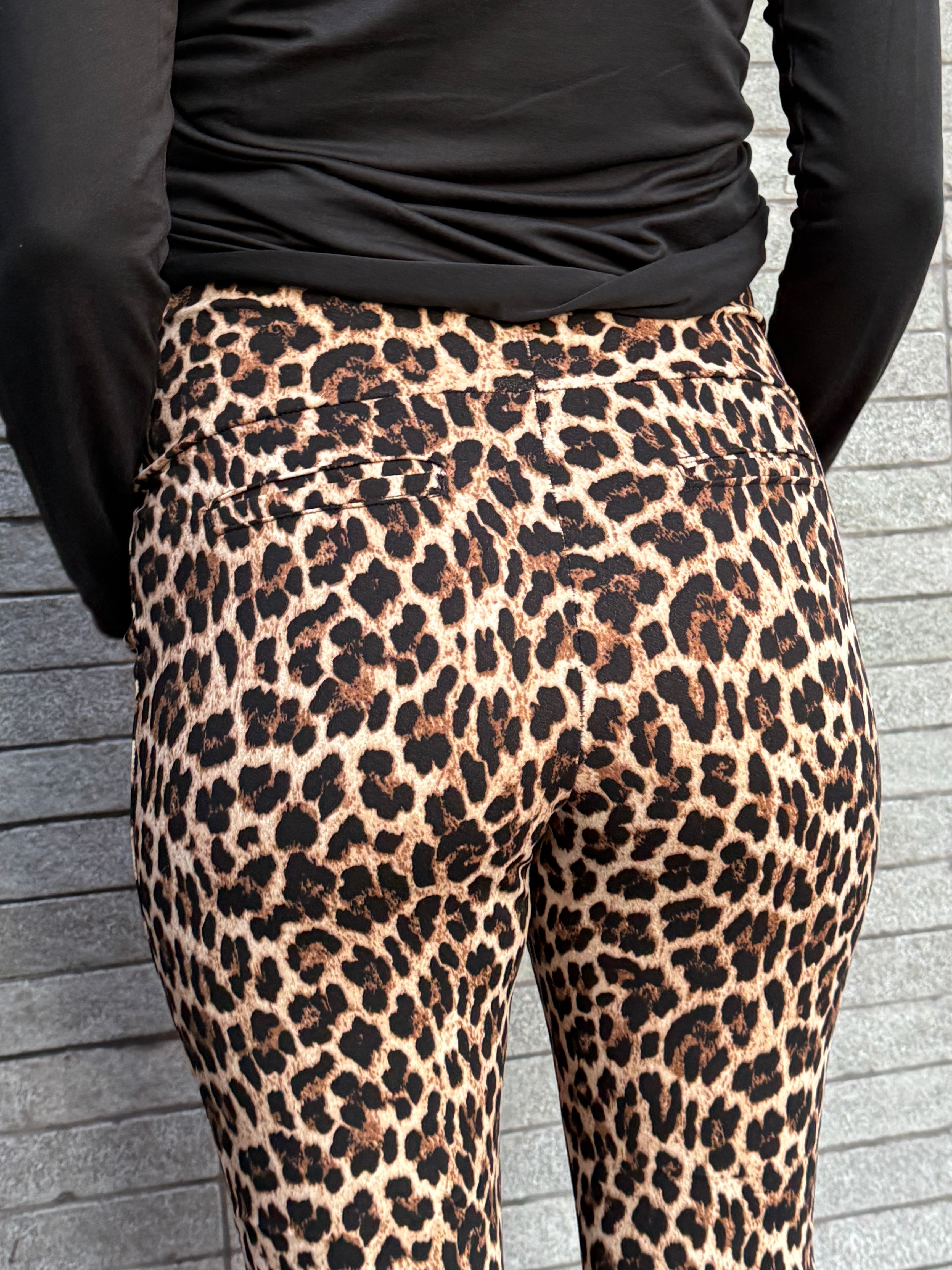 Pantalón flare maternal Tokio, leopardo
