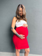 Falda maternal Milán roja - Trenda 