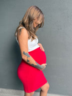 Falda maternal Milán roja - Trenda 