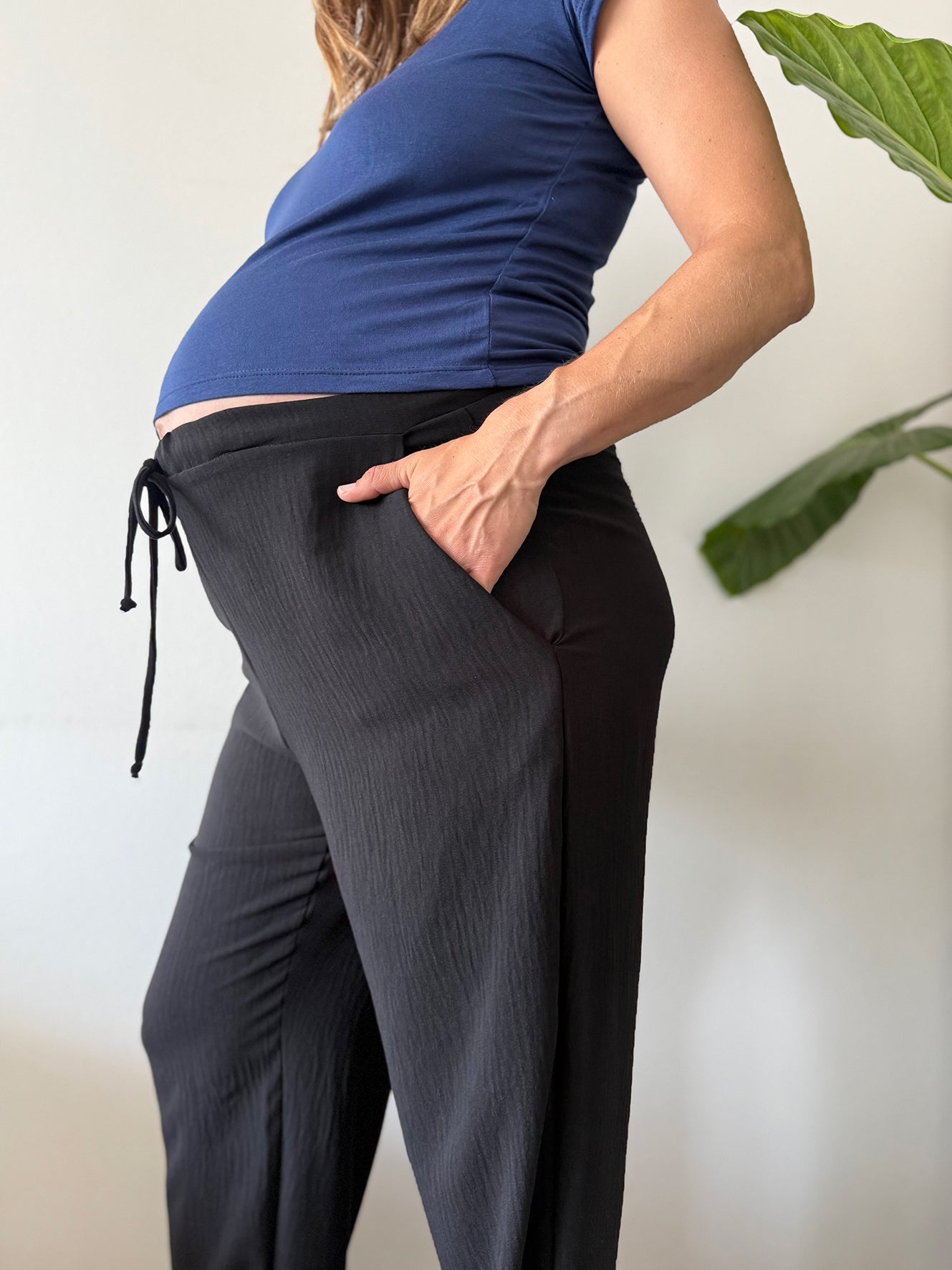 Pantalón maternal Fiyi negro - Trenda 