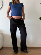 Pantalón maternal Fiyi negro - Trenda 