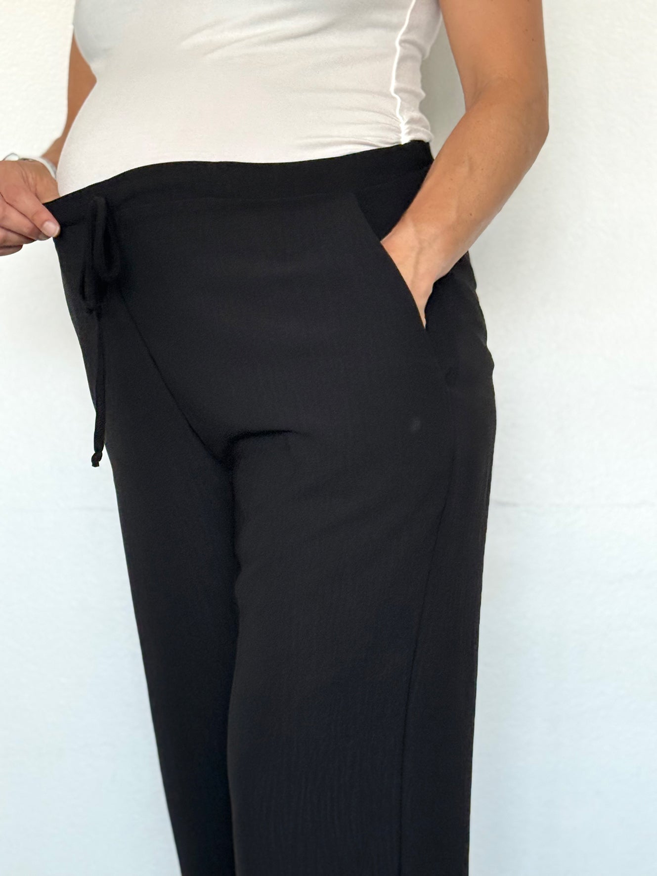 Pantalón maternal Fiyi negro - Trenda 