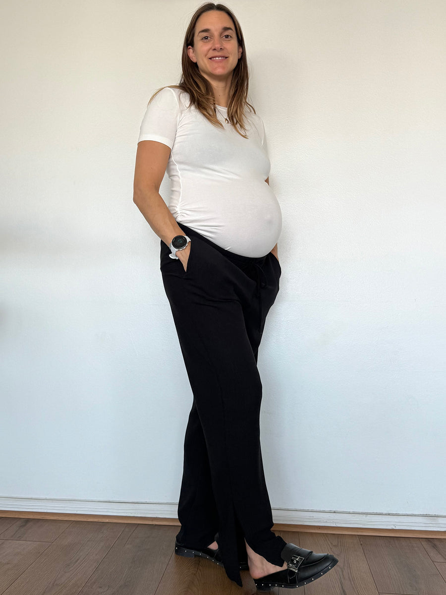 Pantalón maternal Fiyi negro - Trenda 