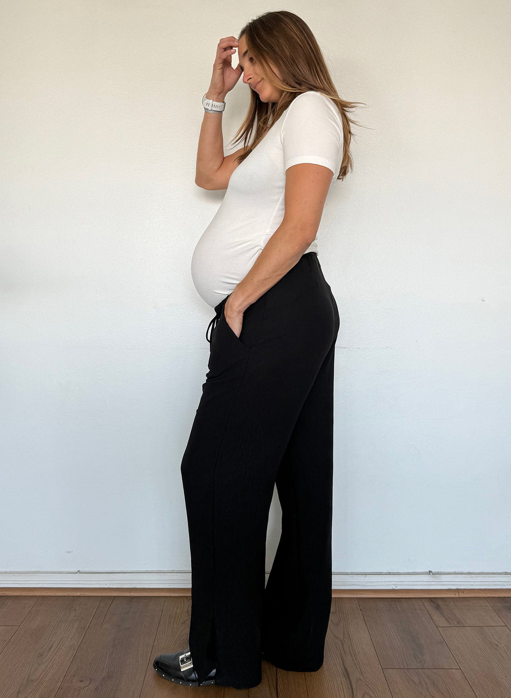 Pantalón maternal Fiyi negro - Trenda 