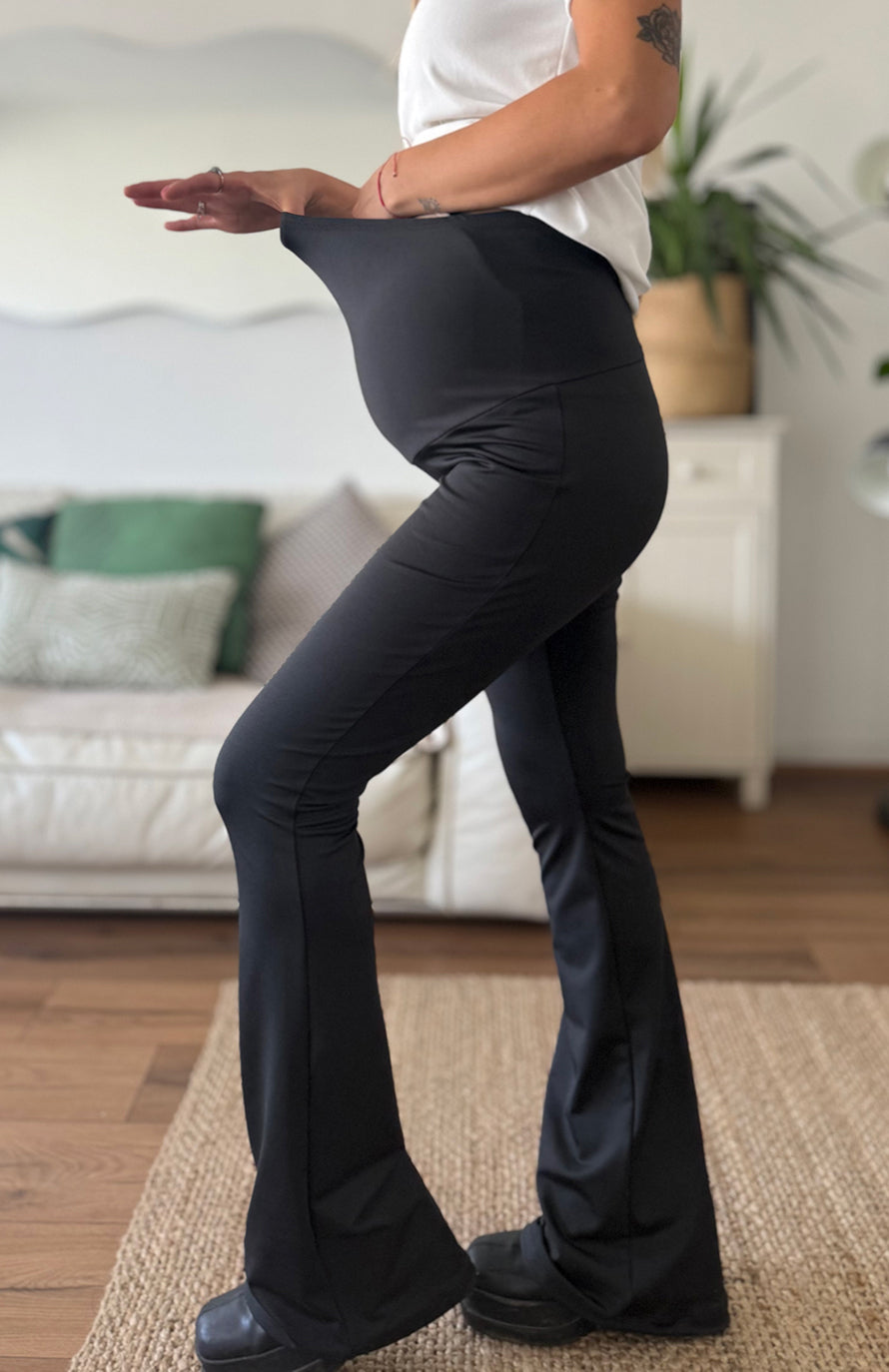 Calza maternal FLARE suplex negra opaca - Trenda  Imagen principal del producto