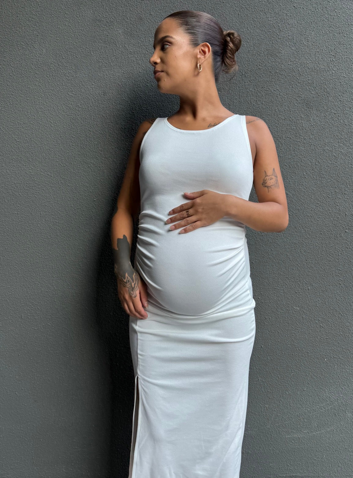 Vestido maternal Dublín blanco
