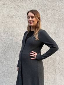 Vestido-Tapado maternal y lactancia Florencia, Gris Marengo