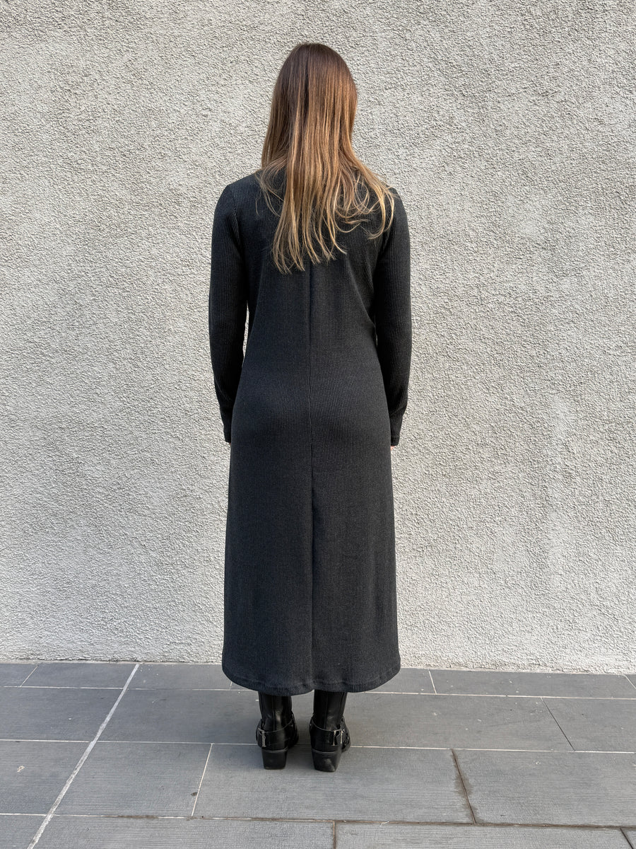 Vestido-Tapado maternal y lactancia Florencia, Gris Marengo