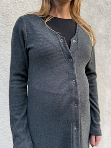 Vestido-Tapado maternal y lactancia Florencia, Gris Marengo